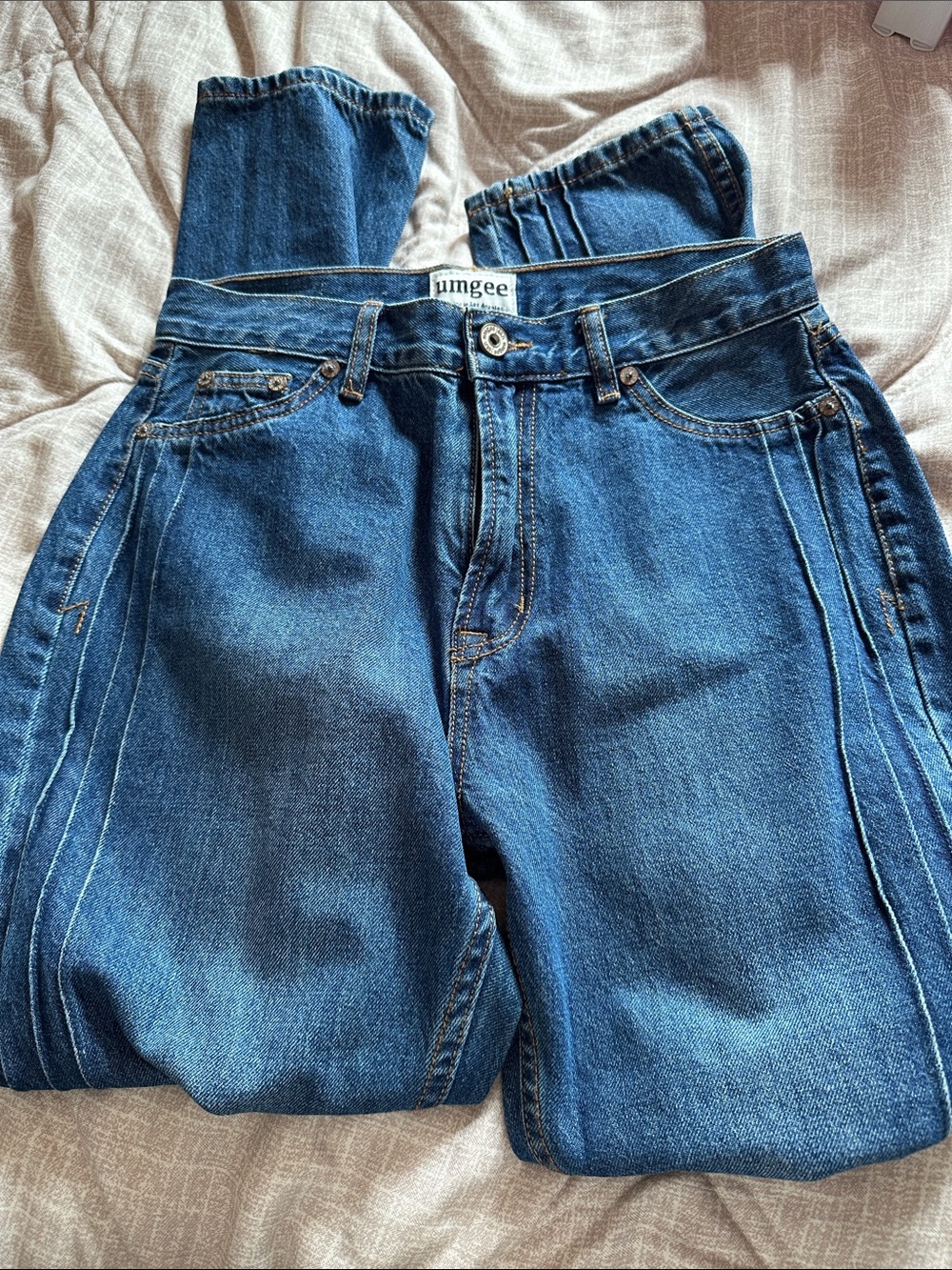 Umgee Women's Medium Blue Straight Leg Jeans